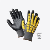 丸五 MARUGO 耐切創甲ガード手袋 まもるくんCR#990 M MAMORU990-BK/YE-M 1双 667-1076（直送品）