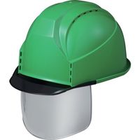 住べテクノプラスチック スミハット KKC3S型 帽体(ミドリ)・バイザー(グレースモーク)・シールド付き KKC3S-B-15-G 1個（直送品）