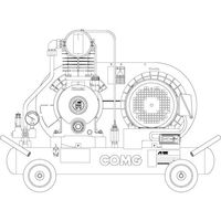 アネスト岩田 レシプロコンプレッサー(給油式) 軽便形コンプレッサ 1.5KW 60Hz PLU15BF-7M6 1台 548-1521（直送品）