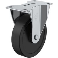 ユーエイ プレート式 固定 キャスター 導電ゴム 車輪径100mm Eタイプ ER型 取付寸法82×40 ER-100RHE 1個（直送品）