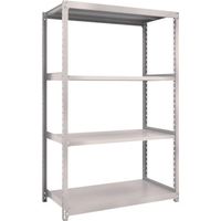 TRUSCO スチールラック M2型軽中量棚 1160×880×H1800 4段 単体 ネオグレー M2-6494 NG 1セット(1台)（直送品）