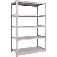 TRUSCO スチールラック M2型軽中量棚 1160×880×H1800 5段 単体 ネオグレー M2-6495 NG 1セット(1台)（直送品）