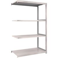 TRUSCO スチールラック M2型軽中量棚 1160×880×H1800 4段 連結 ネオグレー M2-6494B NG 1セット(1台)（直送品）