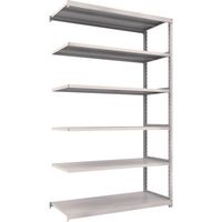 TRUSCO スチールラック M2型軽中量棚 1460×880×H2400 6段 連結 ネオグレー M2-8596B NG 1セット(1台)（直送品）