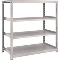 TRUSCO スチールラック M2型軽中量棚 1160×880×H1200 4段 単体 ネオグレー M2-4494 NG 1セット(1台)（直送品）