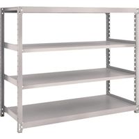 TRUSCO スチールラック M2型軽中量棚 1460×880×H1200 4段 単体 ネオグレー M2-4594 NG 1セット(1台)（直送品）