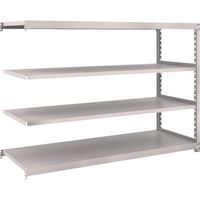 TRUSCO スチールラック M2型軽中量棚 1760×880×H1200 4段 連結 ネオグレー M2-4694B NG 1セット(1台)（直送品）