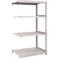 TRUSCO スチールラック M2型軽中量棚 860×880×H1500 4段 連結 ネオグレー M2-5394B NG 1セット(1台)（直送品）