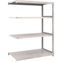 TRUSCO スチールラック M2型軽中量棚 1160×880×H1500 4段 連結 ネオグレー M2-5494B NG 1セット(1台)（直送品）