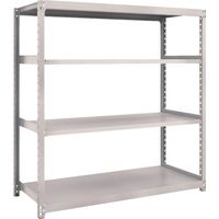 TRUSCO スチールラック M2型軽中量棚 1460×880×H1500 4段 単体 ネオグレー M2-5594 NG 1セット(1台)（直送品）