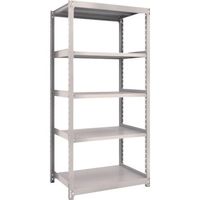 TRUSCO スチールラック M2型軽中量棚 860×880×H1800 5段 単体 ネオグレー M2-6395 NG 1セット(1台)（直送品）