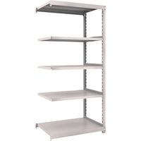 TRUSCO スチールラック M2型軽中量棚 860×880×H1800 5段 連結 ネオグレー M2-6395B NG 1セット(1台)（直送品）