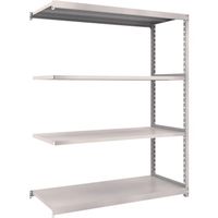 TRUSCO スチールラック M2型軽中量棚 1460×880×H1800 4段 連結 ネオグレー M2-6594B NG 1セット(1台)（直送品）