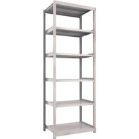 TRUSCO スチールラック M2型軽中量棚 860×880×H2400 6段 単体 ネオグレー M2-8396 NG 1セット(1台)（直送品）