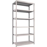 TRUSCO スチールラック M2型軽中量棚 1160×880×H2400 6段 単体 ネオグレー M2-8496 NG 1セット(1台)（直送品）