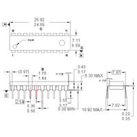 フェアチャイルド IC BUFF/DVR TRI-ST DUAL 20DIP 74AC244PC-N 1個（直送品）
