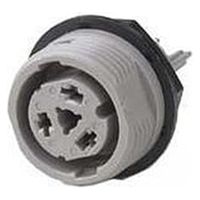 サトーパーツ 丸型コネクター レセプタクル(パネル取付タイプ)AC125V-5A 3極 CN-70-AJ-3P 1個（直送品）