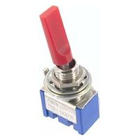 ミヤマ電器 トグルスイッチ 単極 ON-OFF 赤 MS500KMF-R 1個（直送品）