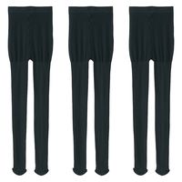 【レディース】無印良品 婦人 サポートタイプ ２０デニール ストッキング（３足組） 婦人Ｌ 黒 良品計画