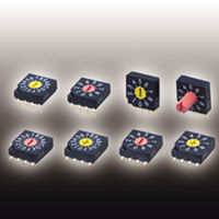 ニデックコンポーネンツ ロータリコードスイッチ 16ポジション つまみ無し(プラス溝)上部設定型 SC-1210 1個（直送品）