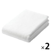 無印良品 ふっくらパイルバスタオル ６０×１２０ｃｍ オフ白 1セット（1枚×2） 良品計画