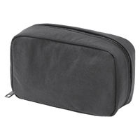 無印良品 リンクルナイロン 大きく開くポーチ ダークグレー Ｍ 約１５×９×４．５ｃｍ 良品計画