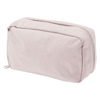 無印良品 リンクルナイロン 大きく開くポーチ ピンク Ｍ 約１５×９×４．５ｃｍ 良品計画