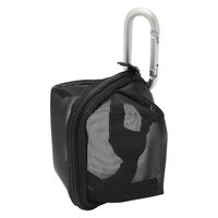 無印良品 ナイロンメッシュ コンパクトポーチ 黒 約7×6cm