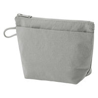 無印良品 リンクルナイロン マチ付きポーチ グレー Ｓ 約１６．５×１１×６ｃｍ 良品計画