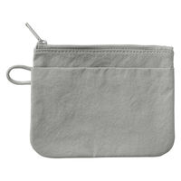 無印良品 リンクルナイロン フラットポーチ グレー Ｓ 約１３．６×１０ｃｍ 良品計画