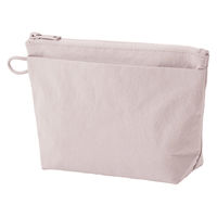 無印良品 リンクルナイロン マチ付きポーチ ピンク Ｍ 約２１×１３．５×６ｃｍ 良品計画