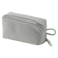 無印良品 リンクルナイロン 大きく開くポーチ グレー Ｓ 約１１×６×３．５ｃｍ 良品計画