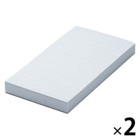 無印良品 カラーメモパッド 横罫 約７８×１４７ｍｍ １６０枚 青 1セット（1冊×2） 良品計画