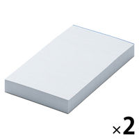 無印良品 カラーメモパッド 横罫 約６４×１１２ｍｍ １６０枚 青 1セット（1冊×2） 良品計画