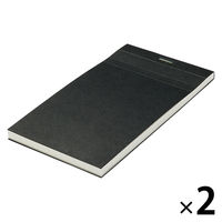 無印良品 切りはなせるメモ 方眼 黒 約８０×１４８ ｍｍ 1セット（1冊×2） 良品計画