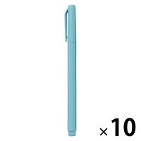 無印良品 水性サインペン 細字 さびあさぎ 1セット（1本×10） 良品計画