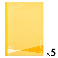 【アウトレット】【Goエシカル】訳あり プラス ノート パスティ セミB5 6.5mm罫線 30枚 イエロー 77204 1セット（5冊）