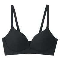【レディース】無印良品 婦人 ノンワイヤーモールド ホックのないブラジャー 婦人Ｓ 黒 良品計画