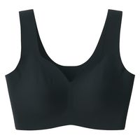 【レディース】無印良品 婦人 ひびきにくいハーフトップブラジャー 婦人Ｓ 黒 良品計画