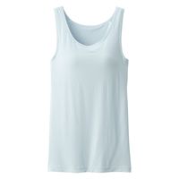 【レディース】無印良品 婦人 なめらかブラタンクトップ 婦人Ｍ ライトブルー 良品計画