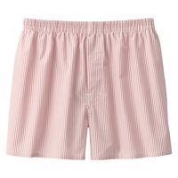 【メンズ】無印良品 紳士 綿ブロード 前開き トランクス 紳士Ｌ 赤ストライプ 良品計画