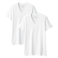 【メンズ】良品計画 無印良品 紳士 脇に縫い目のない Vネック半袖Tシャツ 紳士