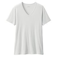 メンズ】無印良品 紳士 さらっと綿 Vネック半袖Tシャツ 紳士M 白
