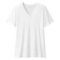 【メンズ】無印良品 紳士 さらっと綿 Ｖネック半袖Ｔシャツ 紳士Ｍ 白 良品計画
