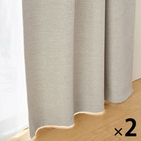 【新品未使用】無印良品ノンプリーツカーテン（ベージュ100x200cm x2枚） Amazon｜無印良品 防炎・遮光性 二重織りノンプリーツカーテン
