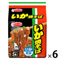（袋）いか焼そば 具材入り3食パック 1セット（1個×6） エースコック