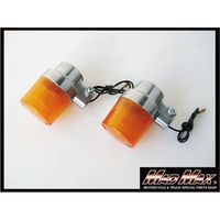 マッドマックス MADMAX 汎用 丸型ヨーロピアンウインカー(2個SET) オレンジ 20-1390P-2 1セット(2個)（直送品）