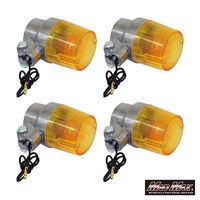 マッドマックス MADMAX 汎用 丸型ヨーロピアンウインカー 4個セット イエロー 20-1390PLLYE-4 1セット(4個)（直送品）