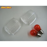 マッドマックス ZRX400/GPZ900R クリアウインカーレンズ シングル球(1枚) 20-2451LC 1個（直送品）