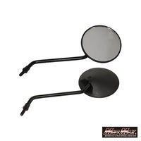 マッドマックス 汎用 丸形ミラー Z型ステー 8mm ブラック 2本 MM04-0012-01-2 1セット(2本)（直送品）